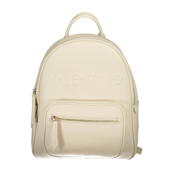 Beige Polyethylene Backpack Mario Valentino
