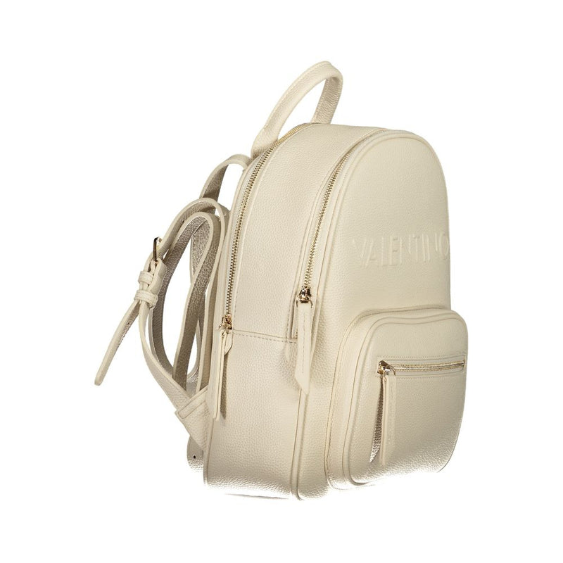 Beige Polyethylene Backpack Mario Valentino