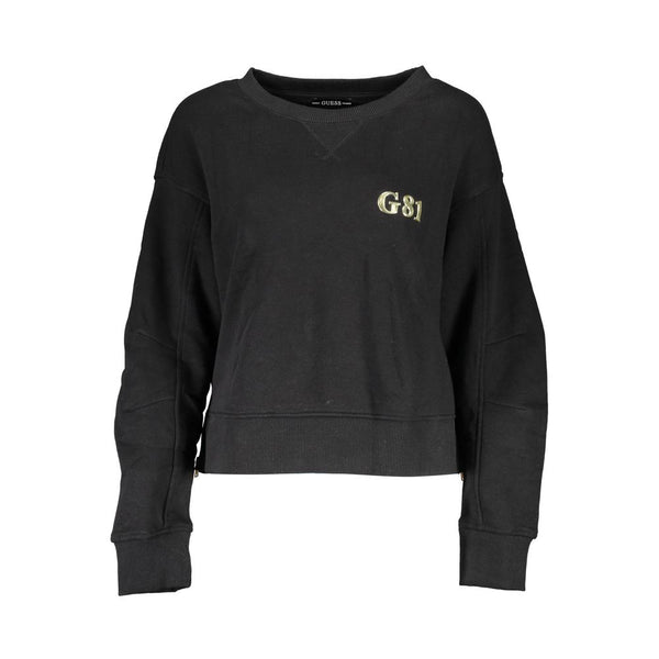 Black Cotton Women Sweater Guess Jeans