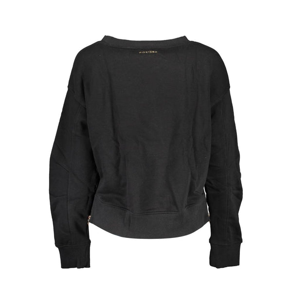 Black Cotton Women Sweater Guess Jeans