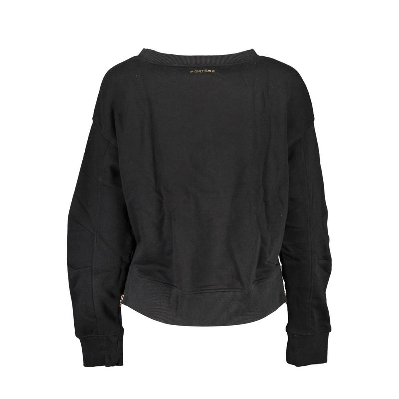 Black Cotton Women Sweater Guess Jeans