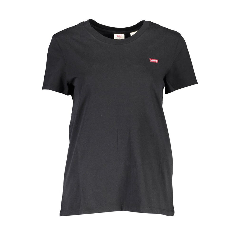 Black Cotton Women T-Shirt Levi's