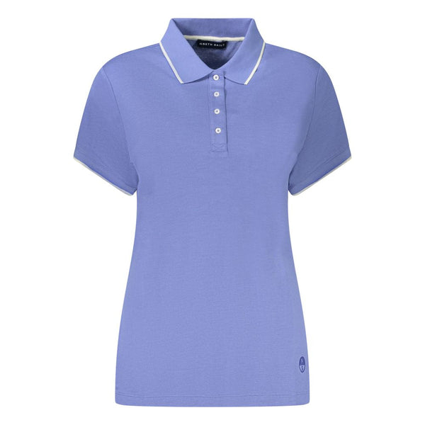 Blue Cotton Women Polo Shirt North Sails