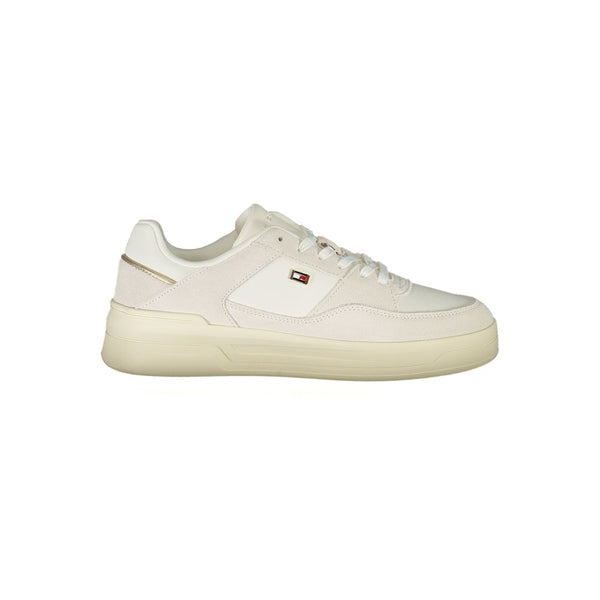 White Leather Women Sneaker Tommy Hilfiger