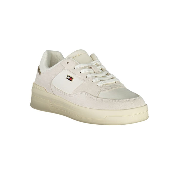 White Leather Women Sneaker Tommy Hilfiger