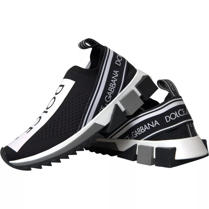Black White Slip On Sorrento Sneakers Shoes Dolce & Gabbana