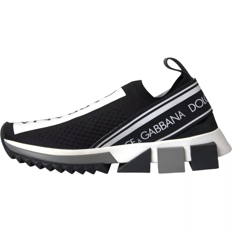 Black White Slip On Sorrento Sneakers Shoes Dolce & Gabbana