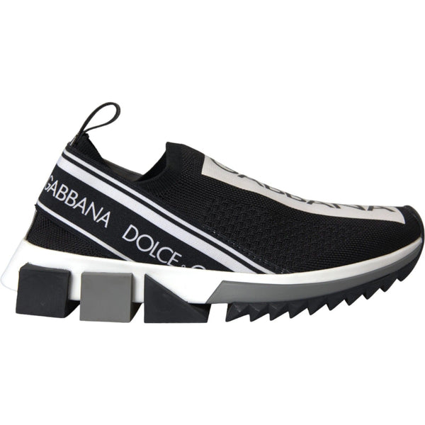 Black White Slip On Sorrento Sneakers Shoes Dolce & Gabbana