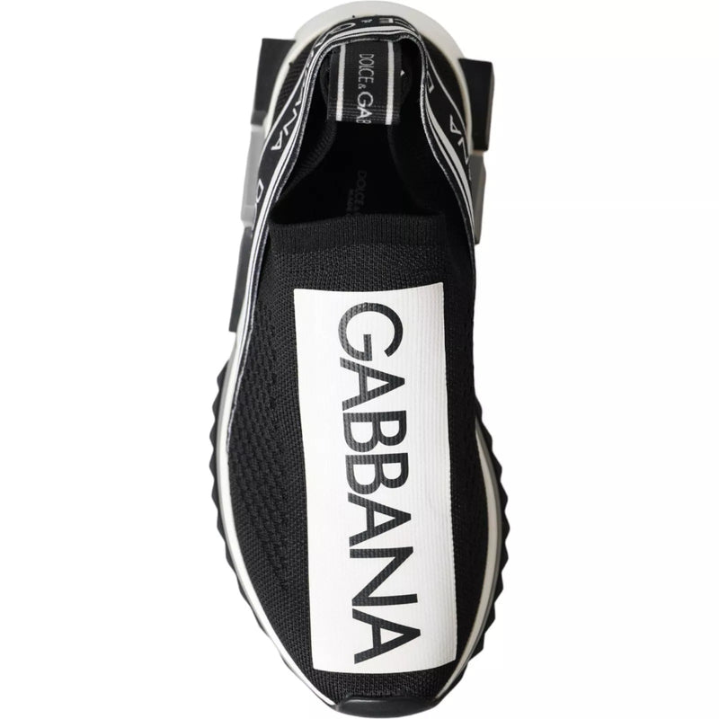 Black White Slip On Sorrento Sneakers Shoes Dolce & Gabbana