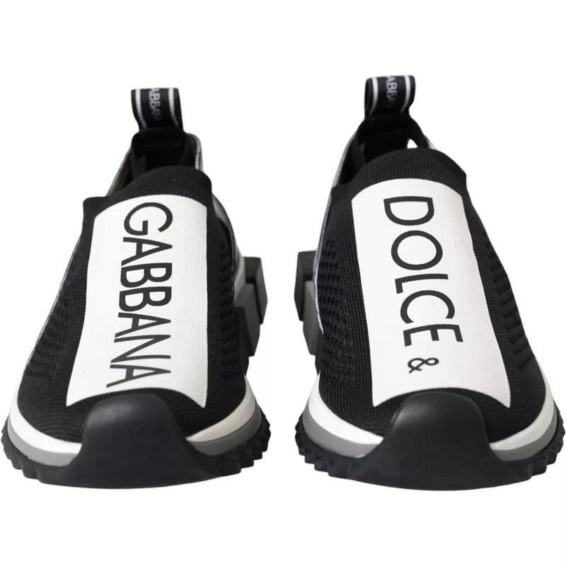 Black White Slip On Sorrento Sneakers Shoes Dolce & Gabbana