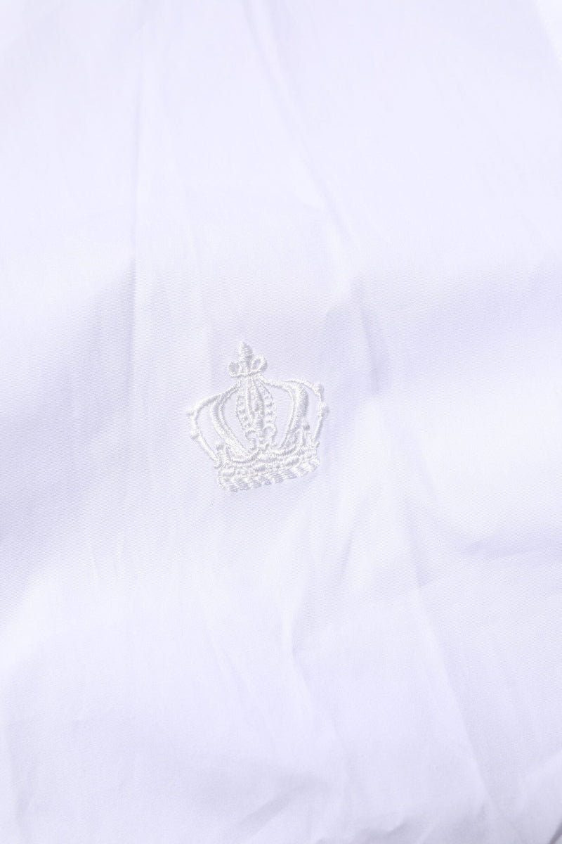 White Cotton GOLD Long Sleeves Formal Shirt Dolce & Gabbana