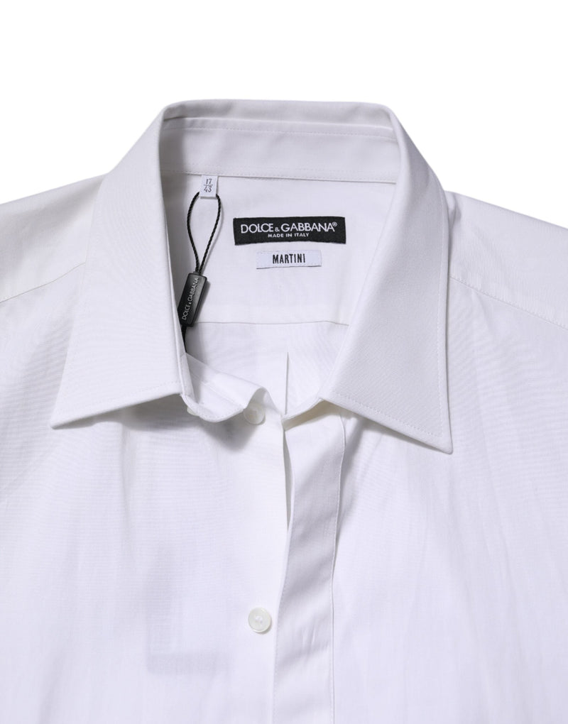 White MARTINI Long Sleeve Dress Formal Shirt Dolce & Gabbana