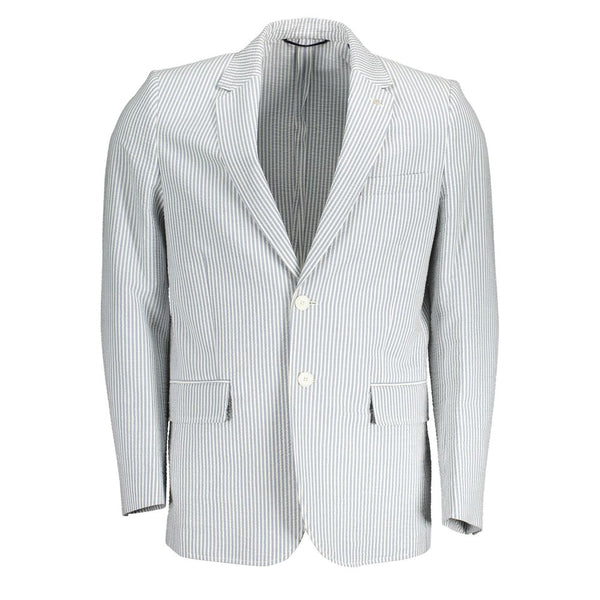 White Cotton Men Jacket Gant