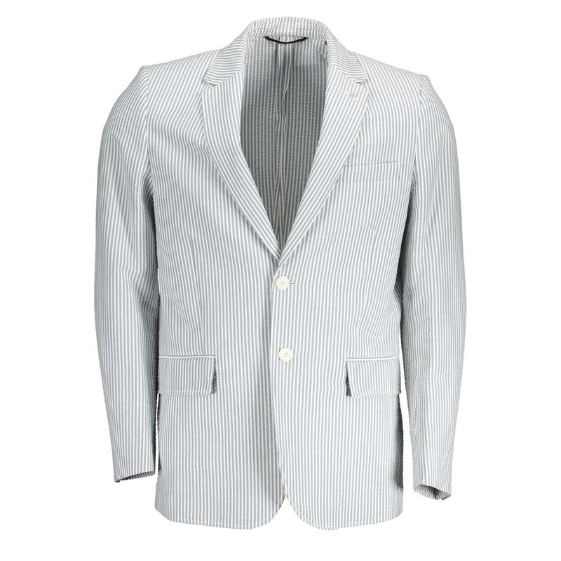 White Cotton Men Jacket Gant
