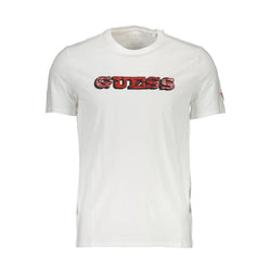 White Cotton Men T-Shirt Guess Jeans