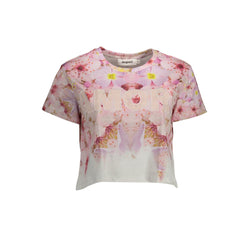 Pink Cotton Women Top Desigual
