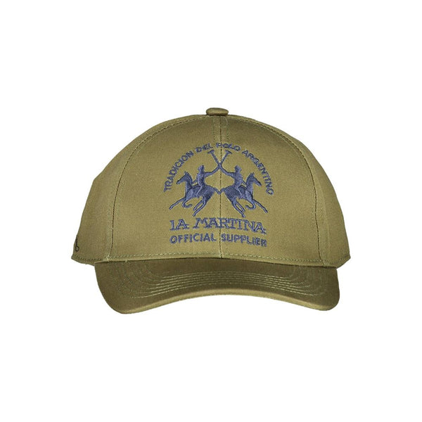 Green Cotton Men Cap La Martina