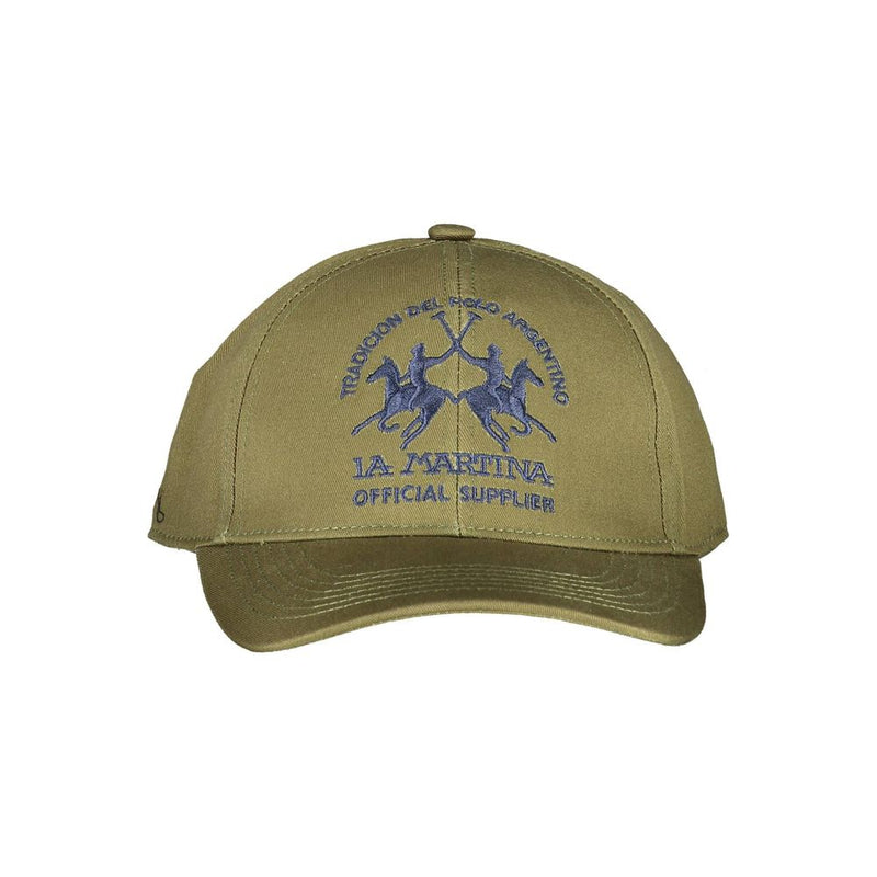 Green Cotton Men Cap La Martina