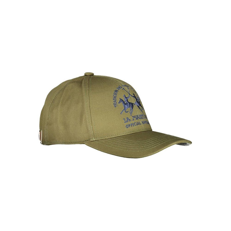 Green Cotton Men Cap La Martina