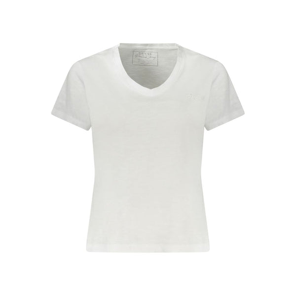 White Cotton Women T-Shirt Guess Jeans