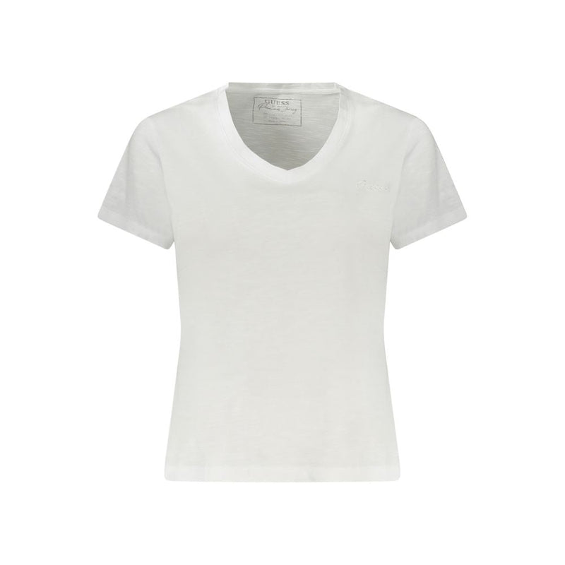 White Cotton Women T-Shirt Guess Jeans