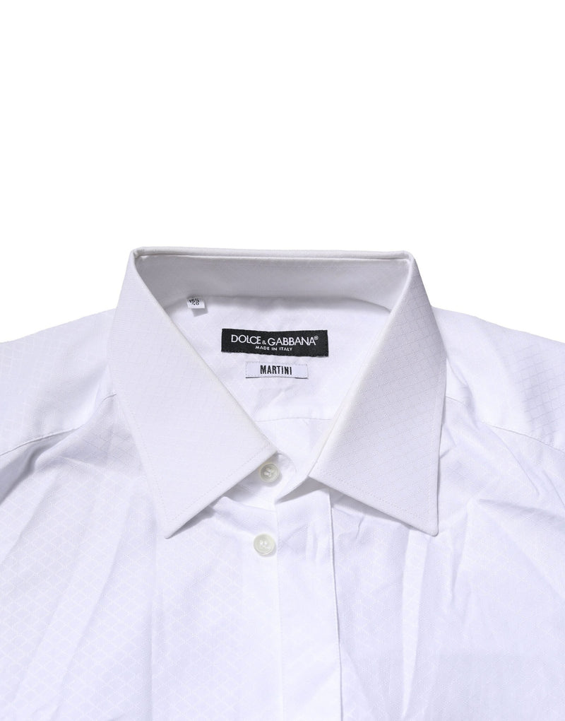 White MARTINI Long Sleeve Dress Formal Shirt Dolce & Gabbana