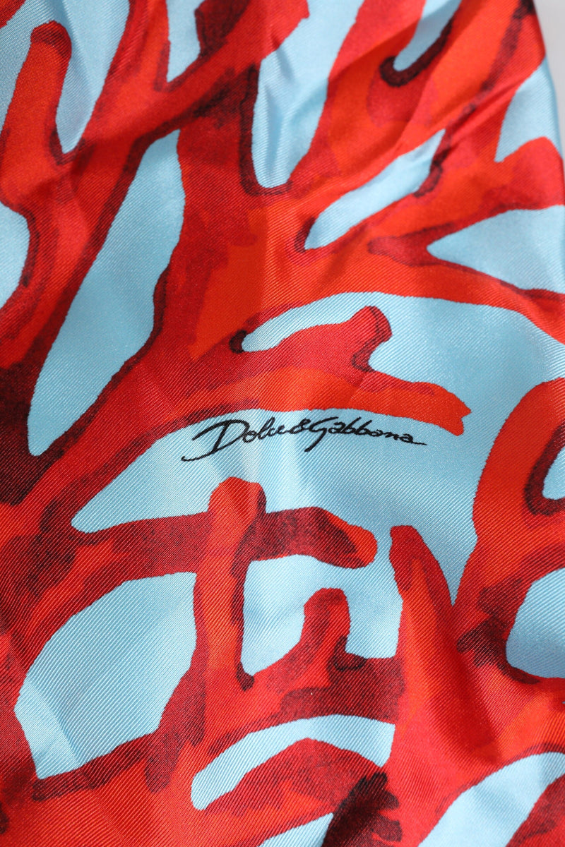 Blue Red Coral Print Wrap Robe Coat Jacket Dolce & Gabbana