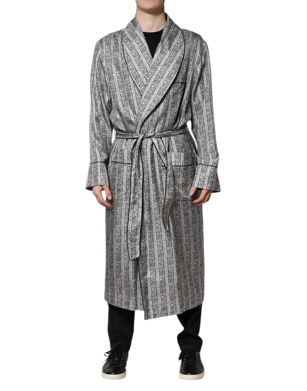Multicolor Floral Robe Coat Wrap Jacket Dolce & Gabbana