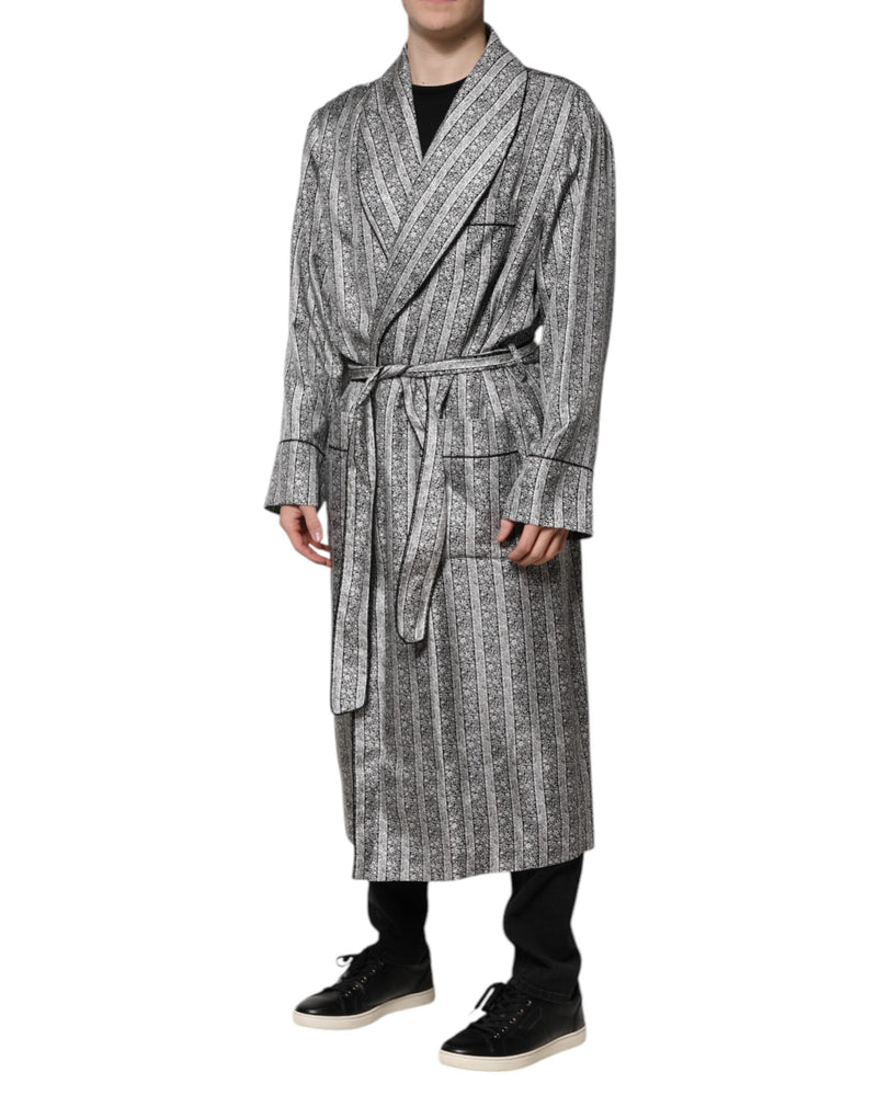Multicolor Floral Robe Coat Wrap Jacket Dolce & Gabbana