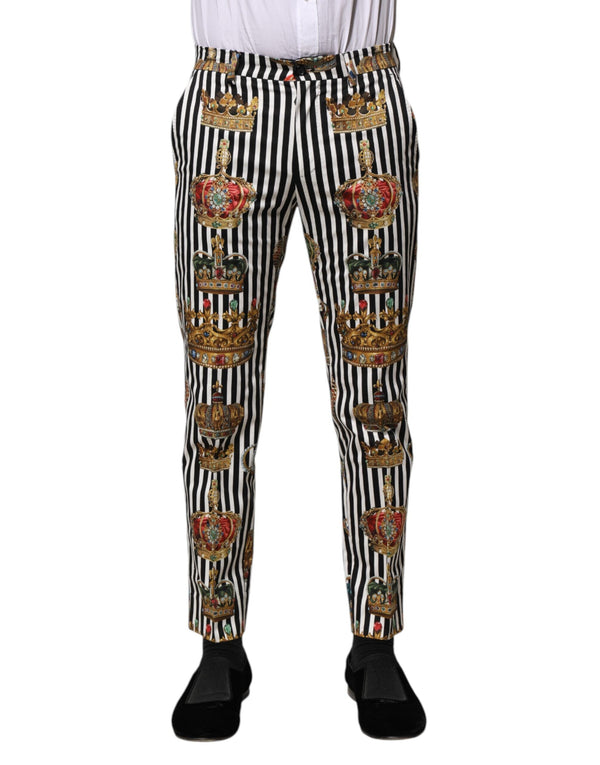 Multicolor Striped Crown Pants Dolce & Gabbana