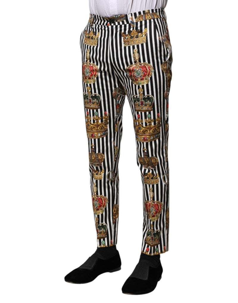 Multicolor Striped Crown Pants Dolce & Gabbana
