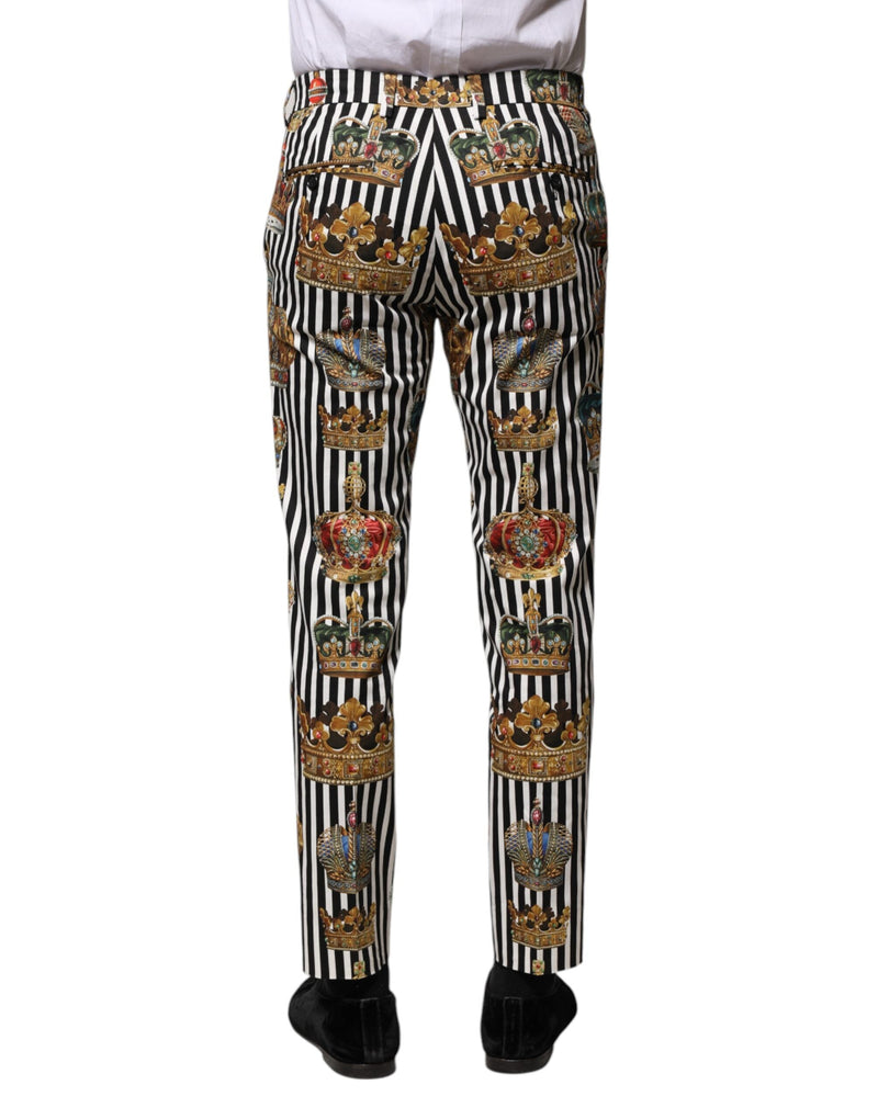 Multicolor Striped Crown Pants Dolce & Gabbana