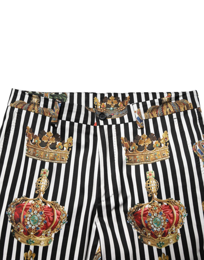Multicolor Striped Crown Pants Dolce & Gabbana