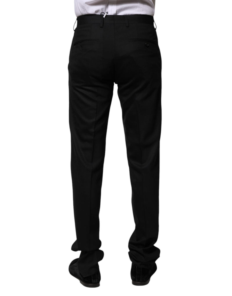 Black Wool Formal Dress Pants Dolce & Gabbana