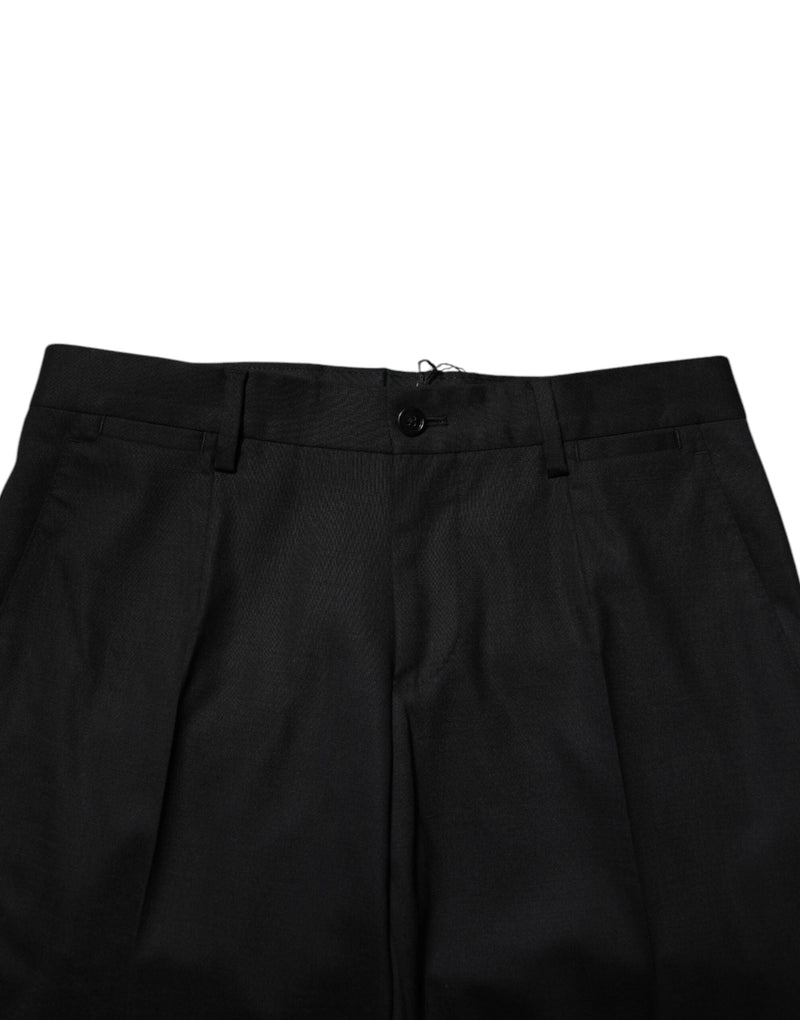 Black Wool Formal Dress Pants Dolce & Gabbana