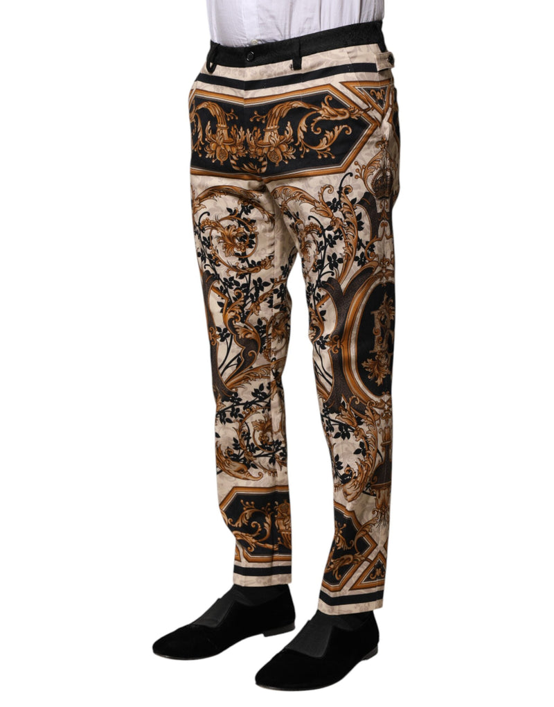 Multicolor Floral Print Dress Pants Dolce & Gabbana