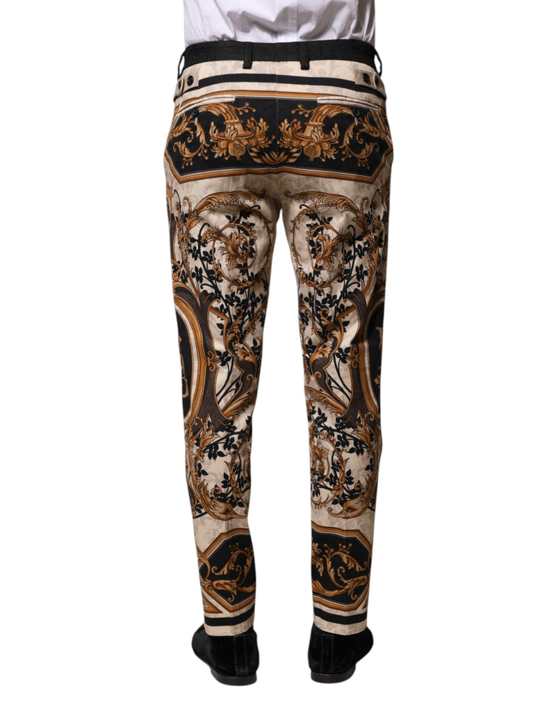 Multicolor Floral Print Dress Pants Dolce & Gabbana