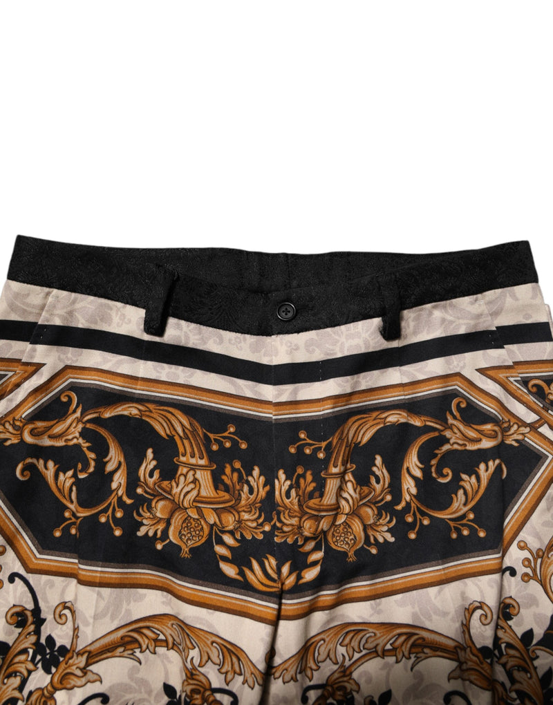 Multicolor Floral Print Dress Pants Dolce & Gabbana