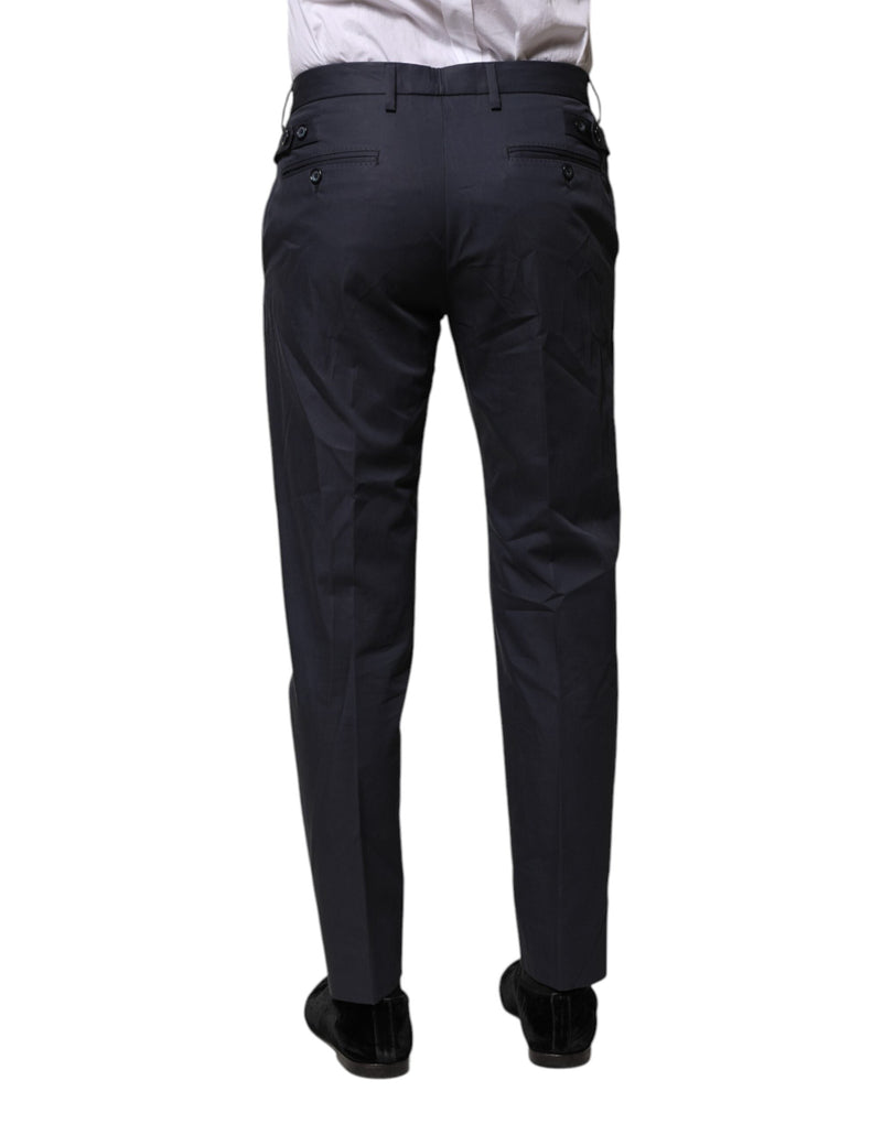 Dark Blue Cotton Formal Pants Dolce & Gabbana