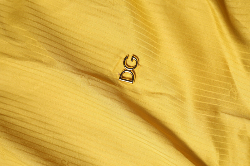 Mustard Collared Short Sleeves Blouse Top Dolce & Gabbana