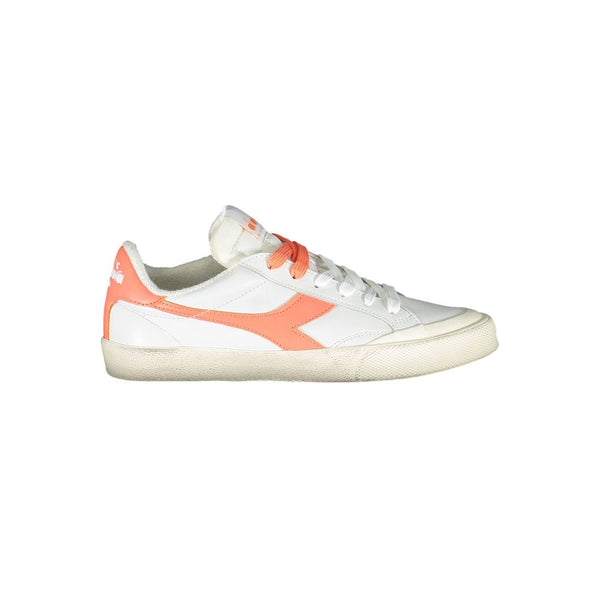 White Leather Women Sneaker Diadora
