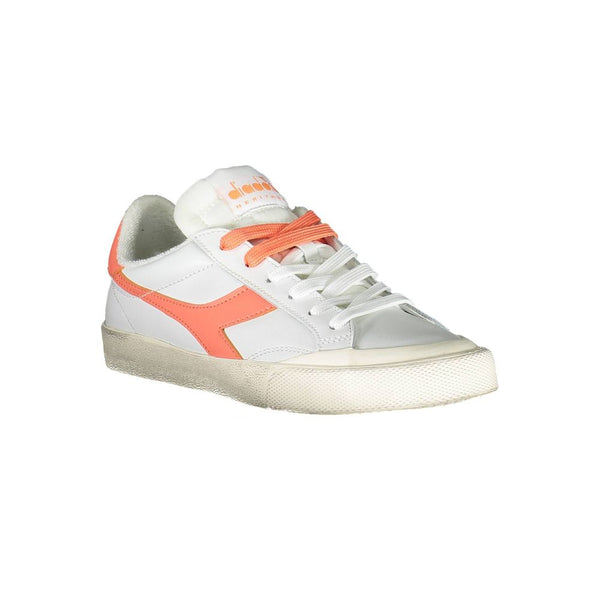 White Leather Women Sneaker Diadora