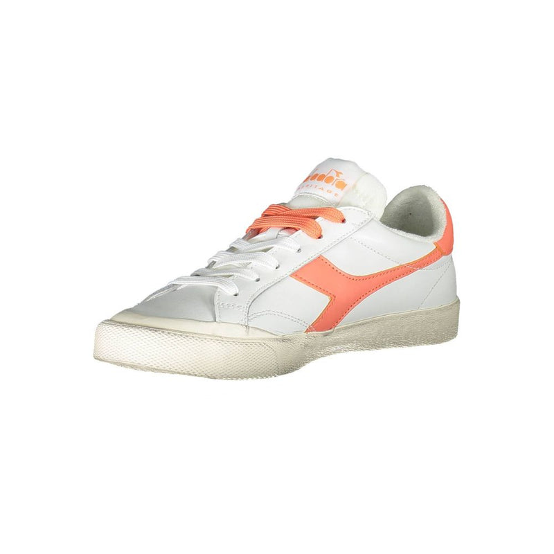 White Leather Women Sneaker Diadora