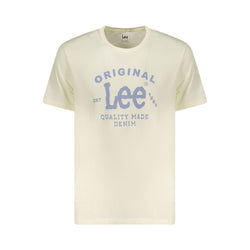 Beige Cotton Men T-Shirt Lee