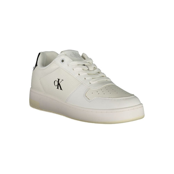 White Leather Women Sneaker Calvin Klein