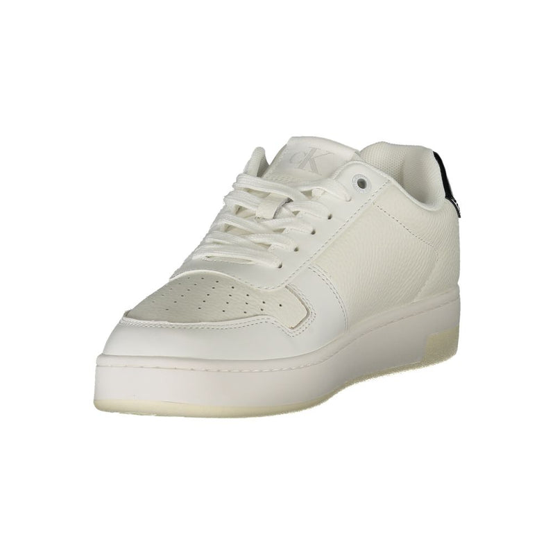 White Leather Women Sneaker Calvin Klein