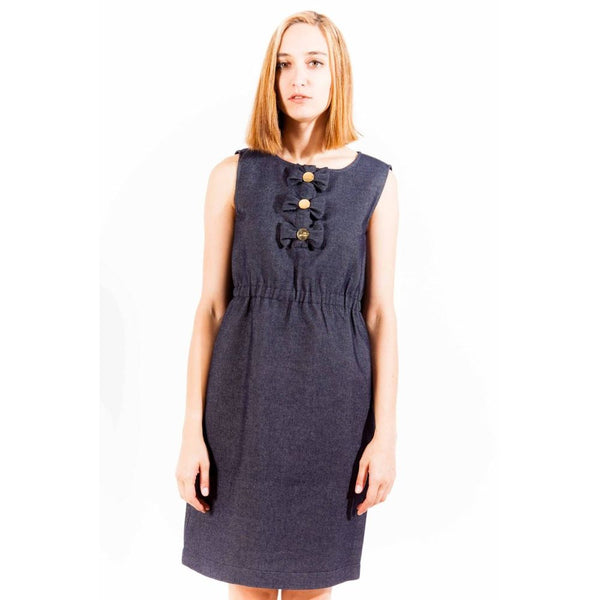 Blue Cotton Women Dress Love Moschino