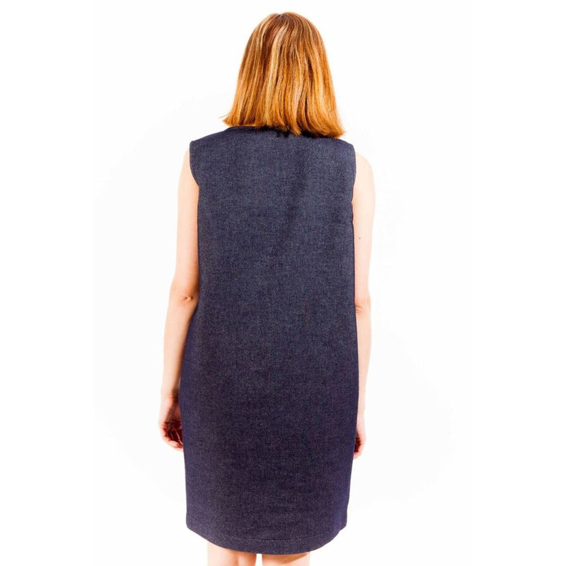 Blue Cotton Women Dress Love Moschino