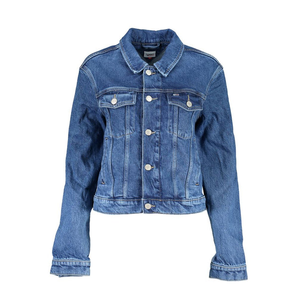 Blue Cotton Women Jacket Tommy Hilfiger