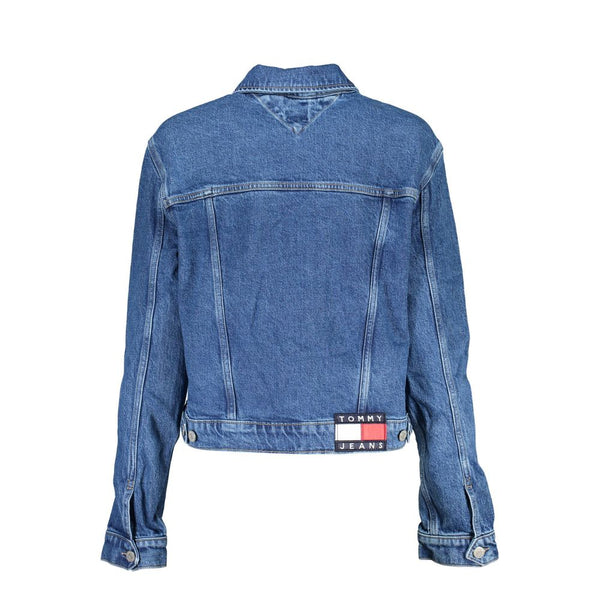 Blue Cotton Women Jacket Tommy Hilfiger